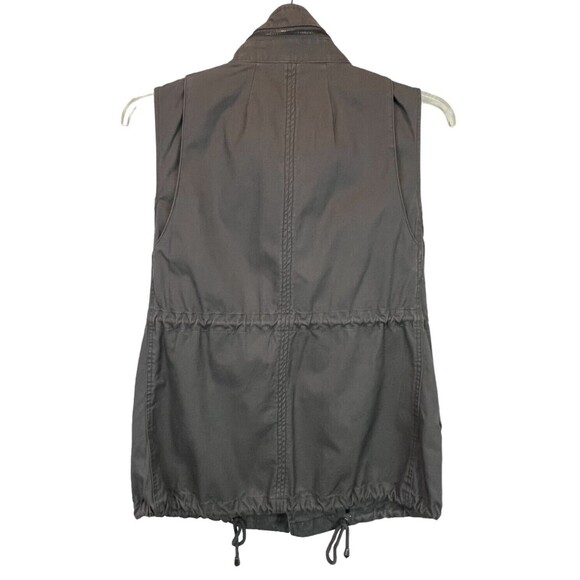 Pleione Anthropologie Cargo Vest Size S NWOT Gray Cinched Waist Military Style - Picture 3 of 12